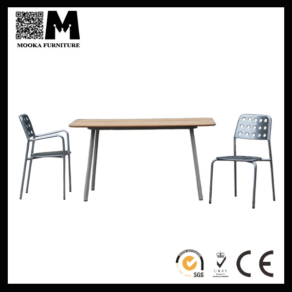 mordernデザインの長方形のダイニングテーブルと椅子はレストランのために設定-金属製家具セット問屋・仕入れ・卸・卸売り