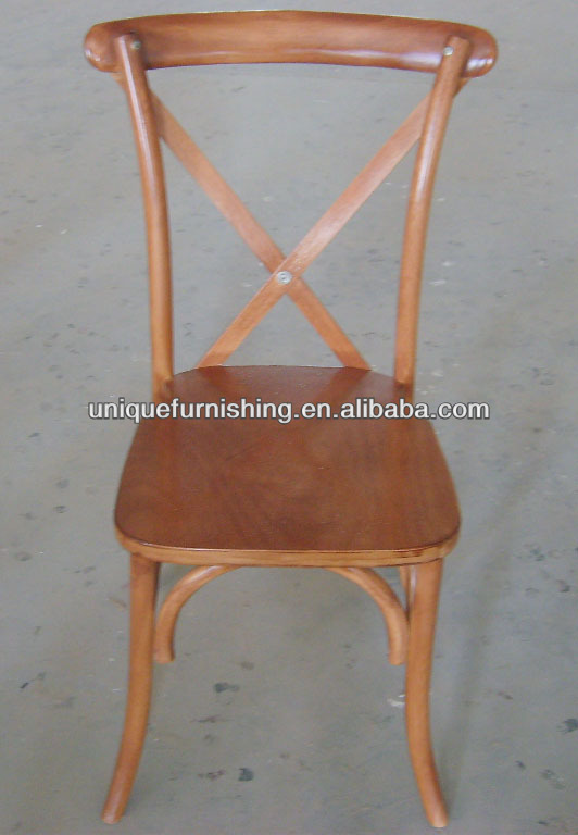 フレンチスタイルスタッキングクロスバックオークウッドレストラン椅子用販売使用-アンティーク椅子問屋・仕入れ・卸・卸売り