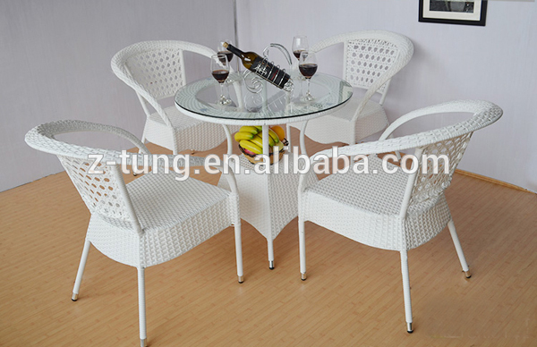 アルミ籐のレストランzt-1253ctテーブルと椅子の価格-プラスチック家具セット問屋・仕入れ・卸・卸売り