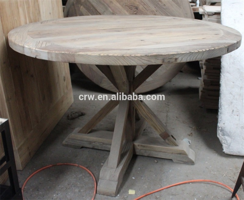 RE-1506木材刻まれたダイニングテーブル脚固体木製ラウンド10人ダイニングテーブル-アンティークテーブル問屋・仕入れ・卸・卸売り