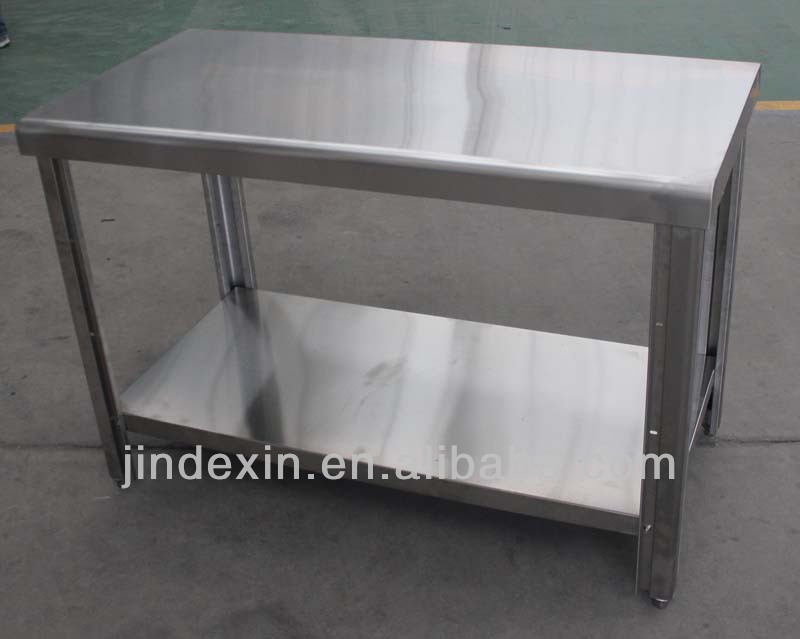 ステンレス鋼テーブル・バックスプラッシュなしで棚の下で-折り畳み式テーブル問屋・仕入れ・卸・卸売り