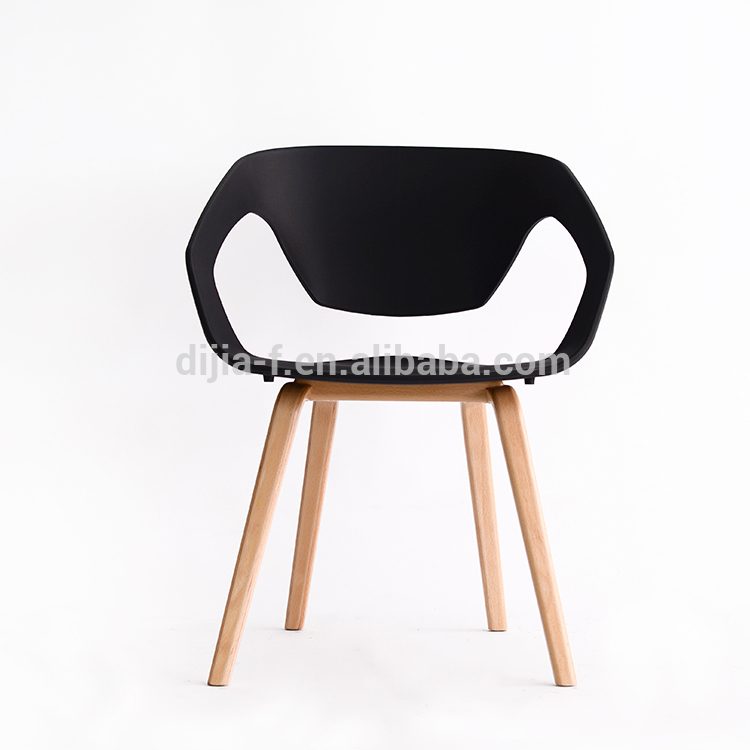 モダンなレストラン木材脚プラスチック椅子価格ムンバイ-レストラン用椅子問屋・仕入れ・卸・卸売り