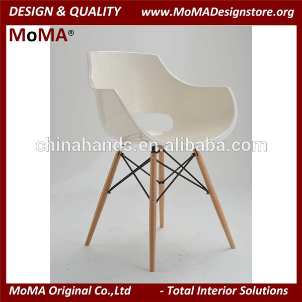 MA-C192木製プラスチック椅子白いカフェチェア-プラスチック製椅子問屋・仕入れ・卸・卸売り