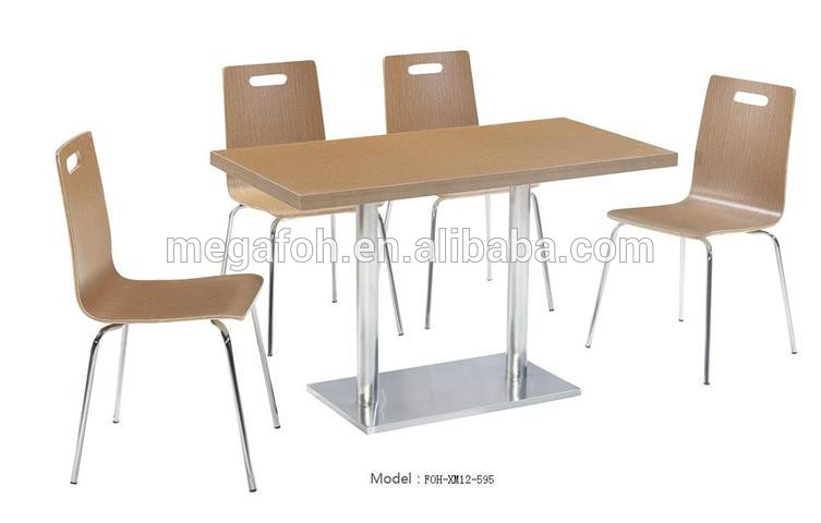 高品質合板レストラン家具商業テーブル と椅子セット (FOH-XM12-595)-木製テーブル問屋・仕入れ・卸・卸売り