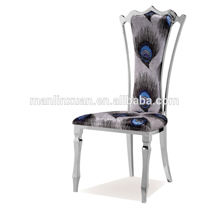 ユニークな生地デザインレストランダイニングチェアXYN2803-金属製椅子問屋・仕入れ・卸・卸売り