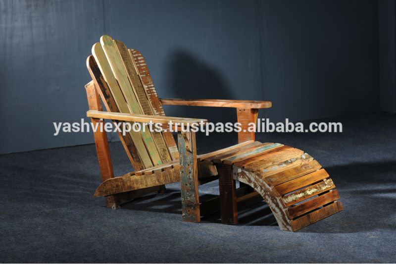 折り畳み式のリラックスタイレスト付き木製椅子-アンティーク椅子問屋・仕入れ・卸・卸売り