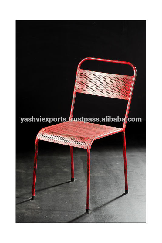 赤く塗ら工業用ラウンジチェア-アンティーク椅子問屋・仕入れ・卸・卸売り