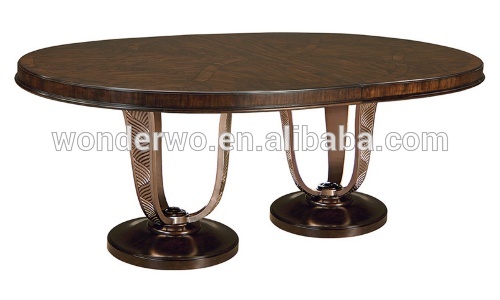 現代の木製二重レストランの家具の台座のダイニングテーブル-木製テーブル問屋・仕入れ・卸・卸売り
