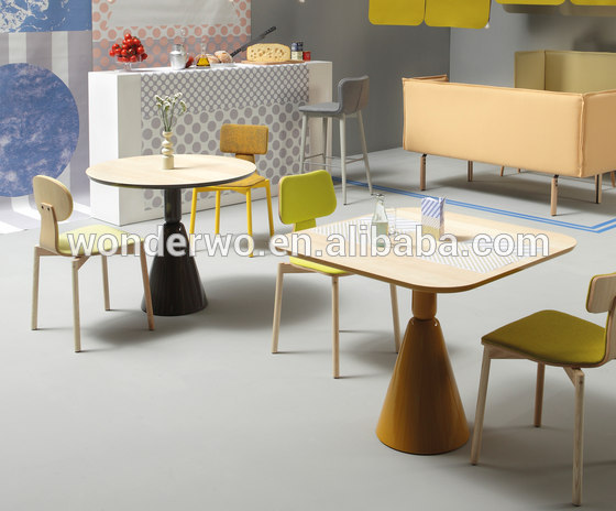 新しいデザインの木製家具正方形のダイニングテーブルのためのレストランの椅子とテーブル-木製テーブル問屋・仕入れ・卸・卸売り