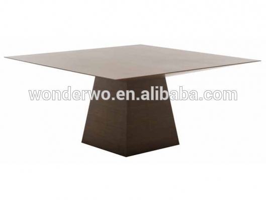 近代的な木枠の正方形ダイニングレストランテーブル販売のための茶色-木製テーブル問屋・仕入れ・卸・卸売り
