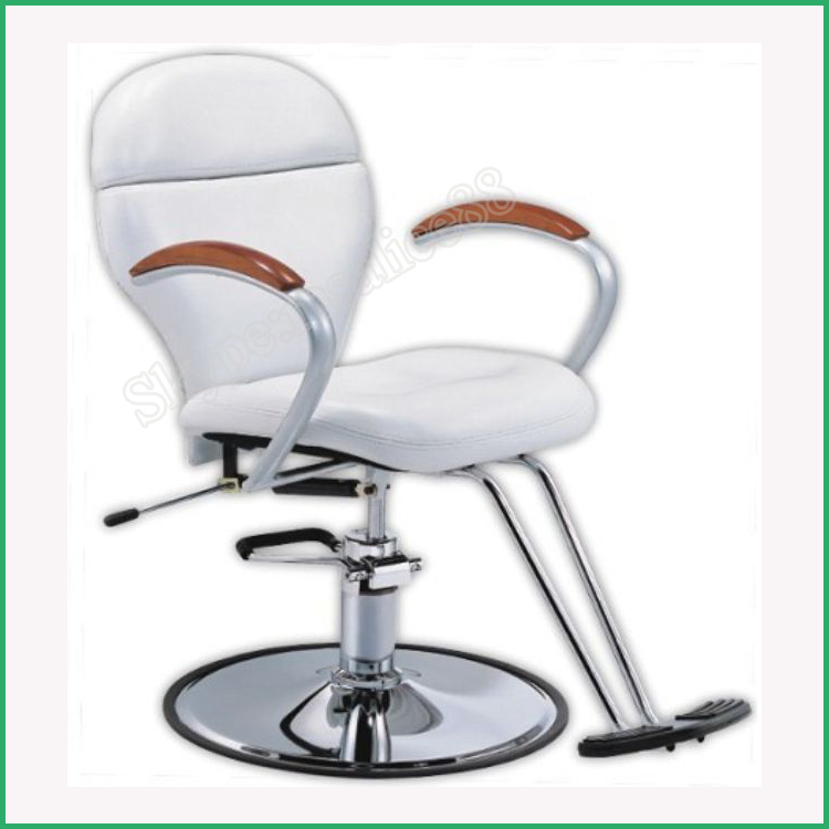 白い色無垢材サロンチェアアームレスト美容サロン家具チェア-理髪店用椅子問屋・仕入れ・卸・卸売り