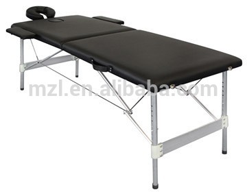 黒アルミ2折りたたみマッサージテーブル-折り畳み式テーブル問屋・仕入れ・卸・卸売り