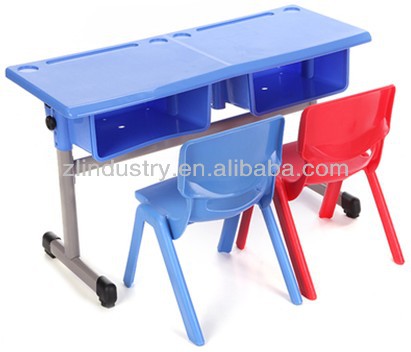 子供調節可能なダブル机と椅子-プラスチックテーブル問屋・仕入れ・卸・卸売り