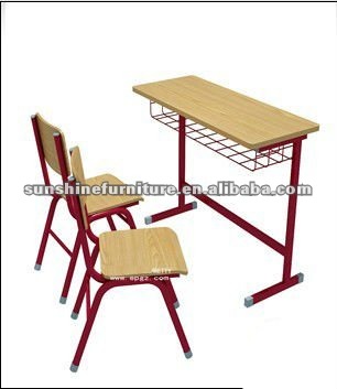 ダブル机と椅子/大学の家具大学の机と椅子-金属製椅子問屋・仕入れ・卸・卸売り