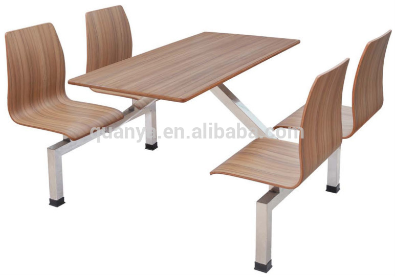 モダンな木製固定学校食堂食堂テーブルと椅子-問屋・仕入れ・卸・卸売り