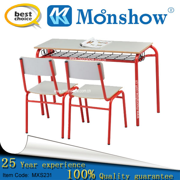 ツインチューブ付シート合板の机の家具-学校用椅子問屋・仕入れ・卸・卸売り