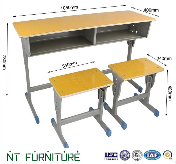 ダブル生徒の机と椅子-金属製テーブル問屋・仕入れ・卸・卸売り