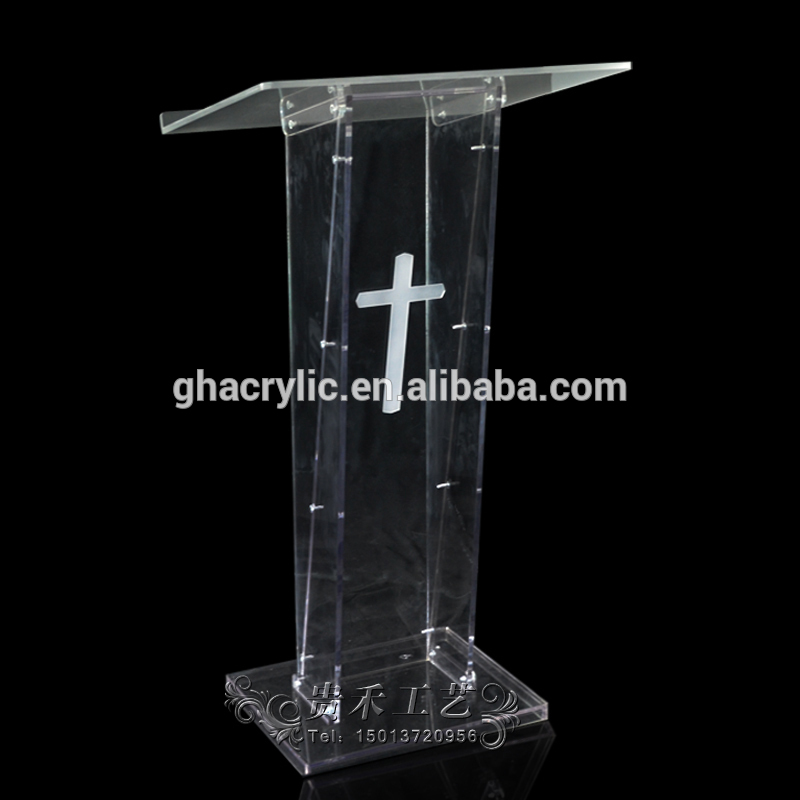 Clear Acrylic church podium with simple design/Durable lectern-その他学校用品問屋・仕入れ・卸・卸売り