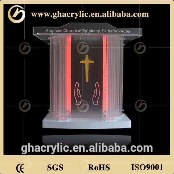 led付きの教会の説教壇、 近代的なアクリルの教会の演壇-その他学校用品問屋・仕入れ・卸・卸売り