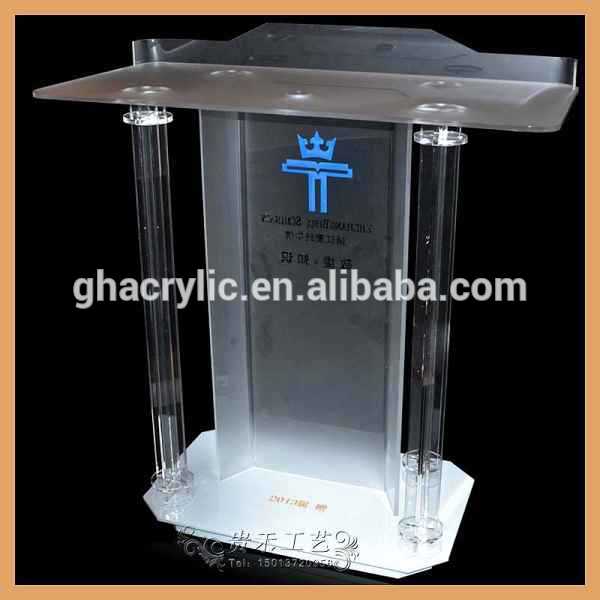 透明なアクリルlecterns/カスタマイズされたロゴと説教壇-その他学校用品問屋・仕入れ・卸・卸売り