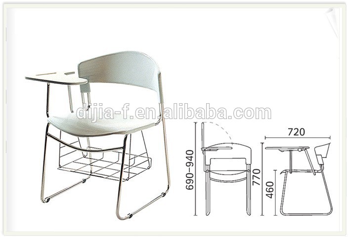 タブレットとプラスチックの学校の椅子-プラスチック製椅子問屋・仕入れ・卸・卸売り