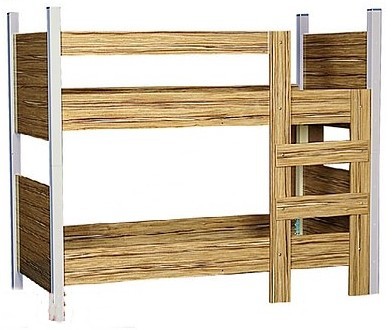 のための木製二段ベッド2つ-木製ベッド問屋・仕入れ・卸・卸売り