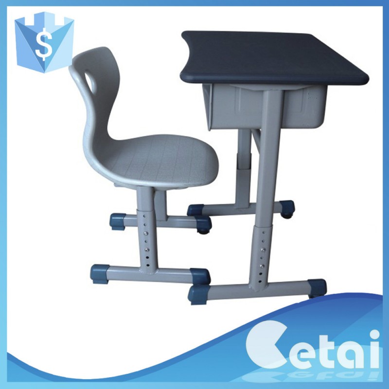 調整可能な学校の机のためのシングルシート椅子付きデスク-学校用家具セット問屋・仕入れ・卸・卸売り