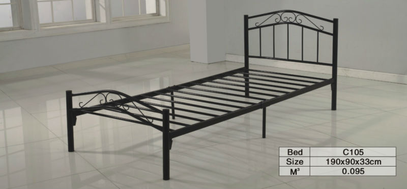 単一の標準的な金属のベッド( 金属のベッドフレームc105)-金属製ベッド問屋・仕入れ・卸・卸売り