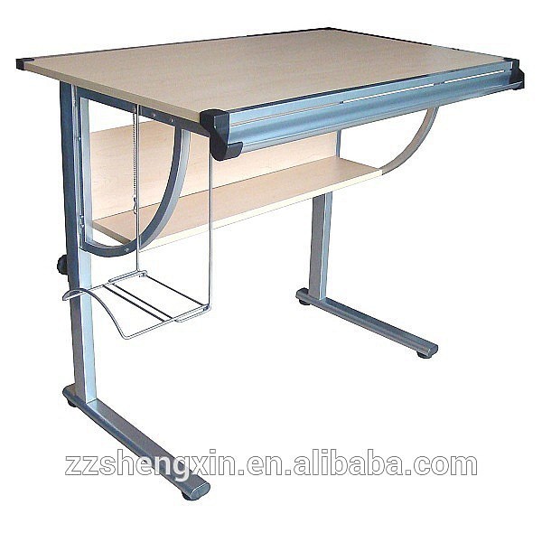 現代のメタルフレームmdf調節可能な描画テーブル-学校用家具セット問屋・仕入れ・卸・卸売り
