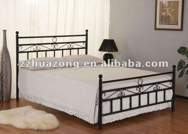 ダブル金属のベッド4ft6白か黒かで-金属製ベッド問屋・仕入れ・卸・卸売り