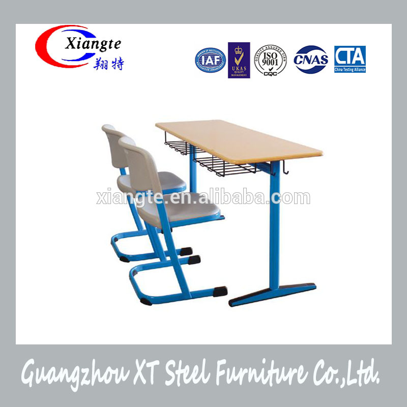 ダブル添付標準サイズの学校の机と椅子-金属製テーブル問屋・仕入れ・卸・卸売り