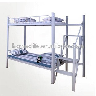 学生使用金属の二段ベッド フレーム で階段-金属製ベッド問屋・仕入れ・卸・卸売り