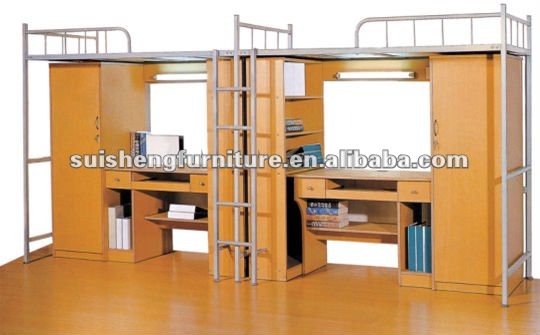 いちばん熱い販売の高い2012鋼の学校用家具/ロッカー付き二段ベッド-金属製ベッド問屋・仕入れ・卸・卸売り