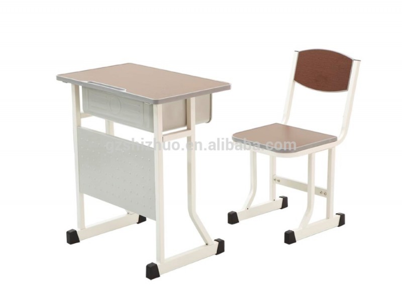 小学校シングル机と椅子セットstianless鉄-金属製家具セット問屋・仕入れ・卸・卸売り