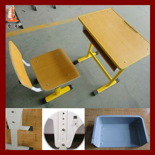 ユーロ学校机と椅子ユニットイエローカラー教室学生机と椅子家具-金属製家具セット問屋・仕入れ・卸・卸売り