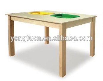 学校の子供木製のテーブル( 2- 浴槽幼児の感覚的テーブル)-学校用家具セット問屋・仕入れ・卸・卸売り