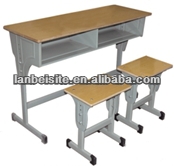 ダブルシーター学生の机と椅子、 小学校の机と椅子-学校用家具セット問屋・仕入れ・卸・卸売り