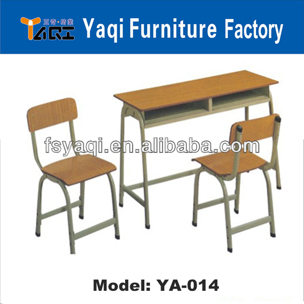 良い品質価格商業金属ダブルスクールバッグ机と椅子(YA-014)-金属製家具セット問屋・仕入れ・卸・卸売り