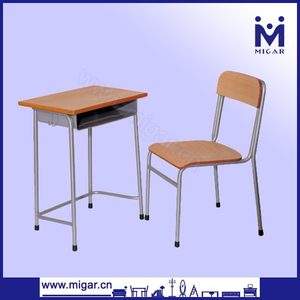 安いシンプルなホット販売スクールテーブルと椅子セット1人MG-0201-学校用家具セット問屋・仕入れ・卸・卸売り