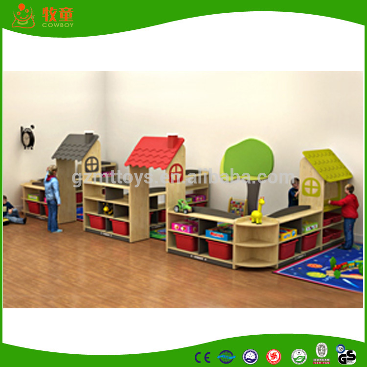 最新の幼稚園木製キャビネット2014年広州からカウボーイおもちゃ-学校用家具セット問屋・仕入れ・卸・卸売り