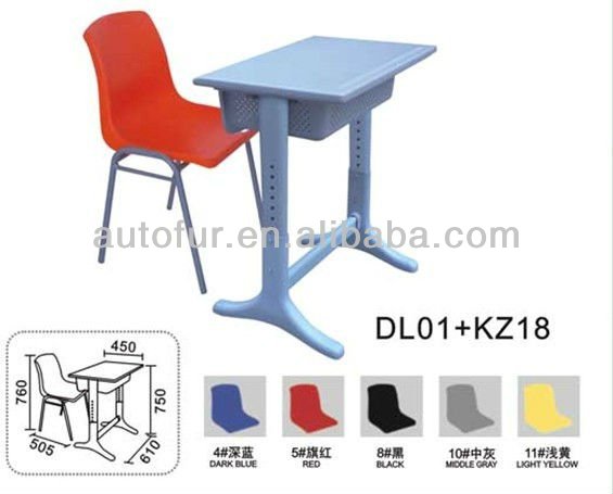 調整可能な学生シングルデスクと椅子-学校用家具セット問屋・仕入れ・卸・卸売り