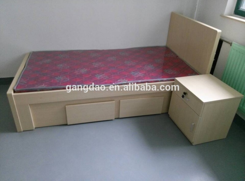 シンプルなインド木材ダブルベッドデザインでボックス-金属製ベッド問屋・仕入れ・卸・卸売り