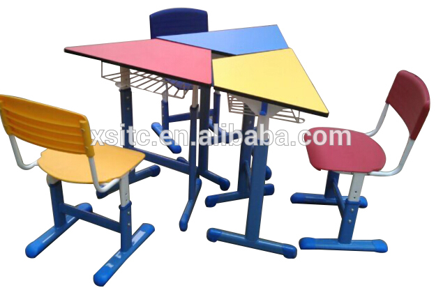 良い形状カラフルなスクールセット用学生机と椅子-学校用家具セット問屋・仕入れ・卸・卸売り