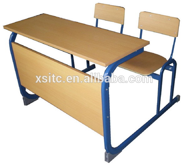 製造木材とプラスチックエレガント中学校机と椅子-学校用家具セット問屋・仕入れ・卸・卸売り
