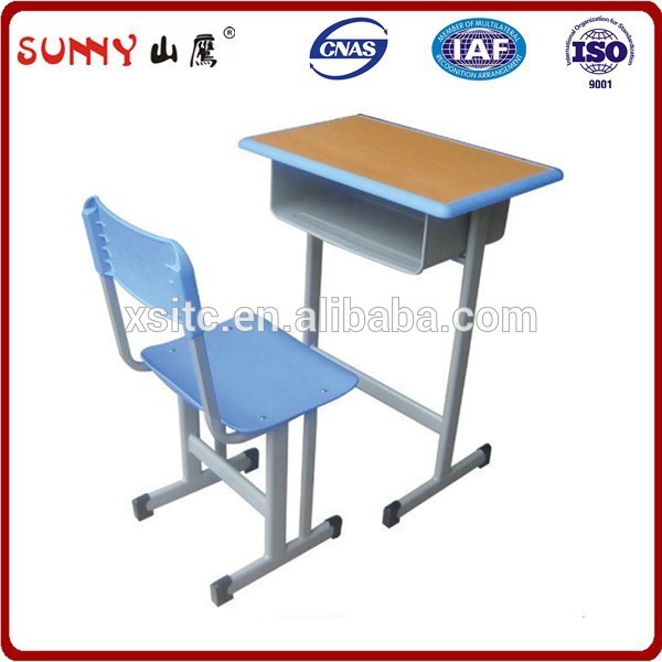 mdfの学校の机と椅子シングルによる販売のためのバルク-学校用家具セット問屋・仕入れ・卸・卸売り