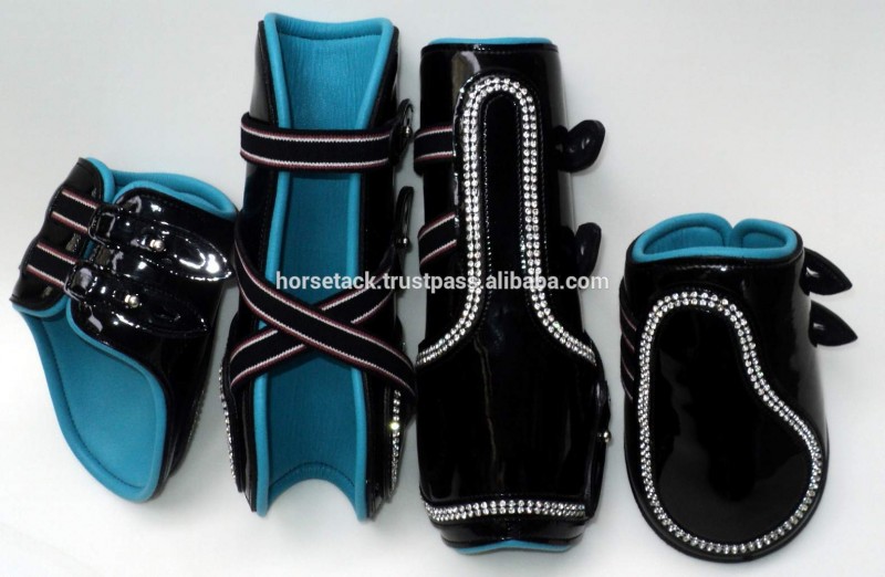 FANCY PATENT ANKLE AND TENDON HORSE BOOTS.-その他生地、皮革製品問屋・仕入れ・卸・卸売り