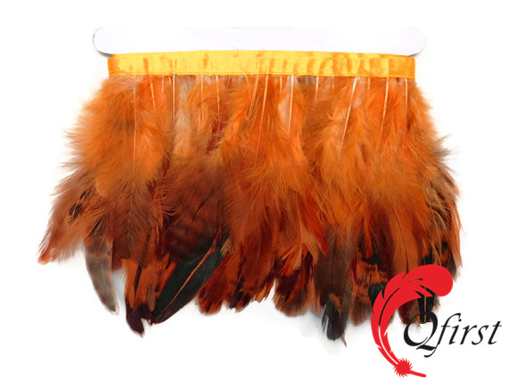 ベストセラーのチンチラプルーム安い価格染めたオレンジ色のオンドリの羽のトリミング-フェザー問屋・仕入れ・卸・卸売り