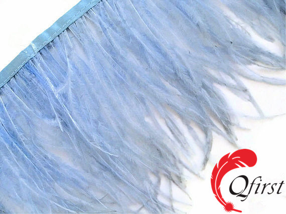 最も売れている人気のデザイン羽衣フリンジ染めライトブルーダチョウの羽のトリミング-フェザー問屋・仕入れ・卸・卸売り