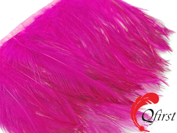 最高の販売のフリンジプルーム安い価格ホットピンク染めオンドリのネックハックル羽トリム-フェザー問屋・仕入れ・卸・卸売り