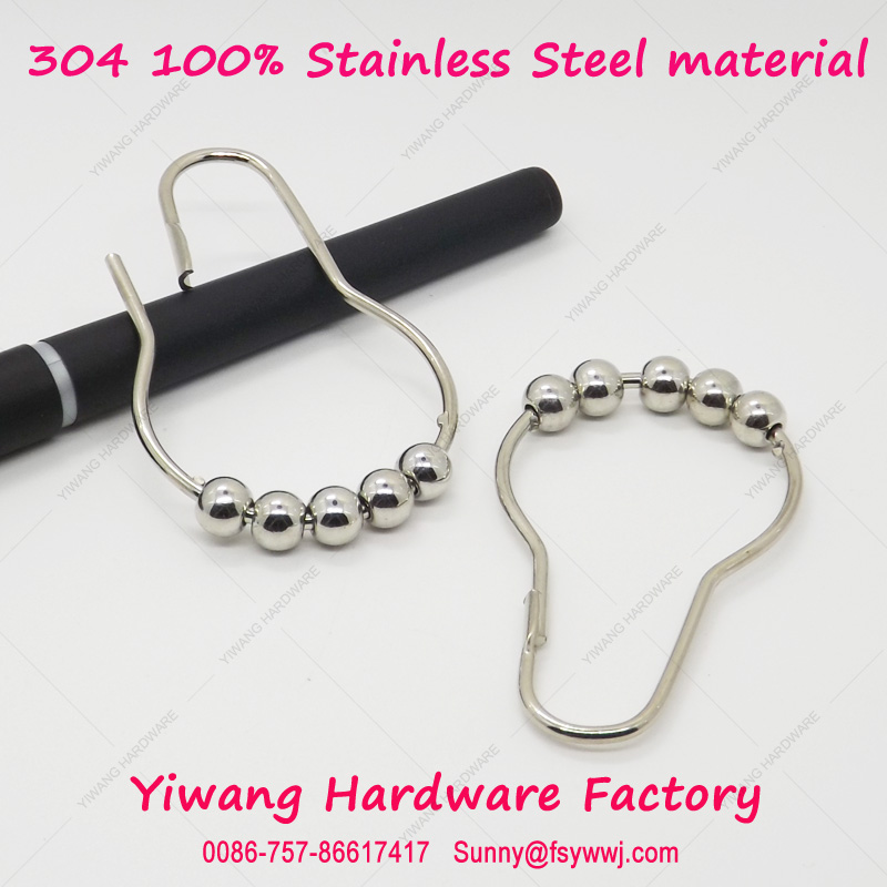 高品質のステンレス鋼のシャワーカーテンローラーリング-カーテンの棒、リール&アクセサリー問屋・仕入れ・卸・卸売り